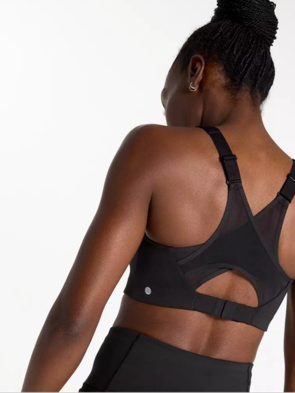 New Black Calia Front Zip Go All Out sports bra 40DD
